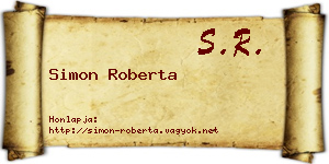 Simon Roberta névjegykártya